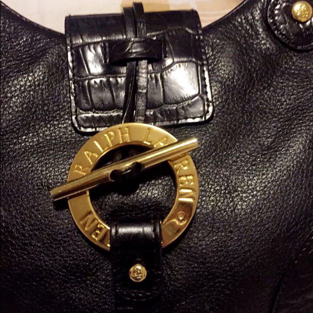 Vintage Ralph Lauren Black and Gold Bag - Picture 4 of 8